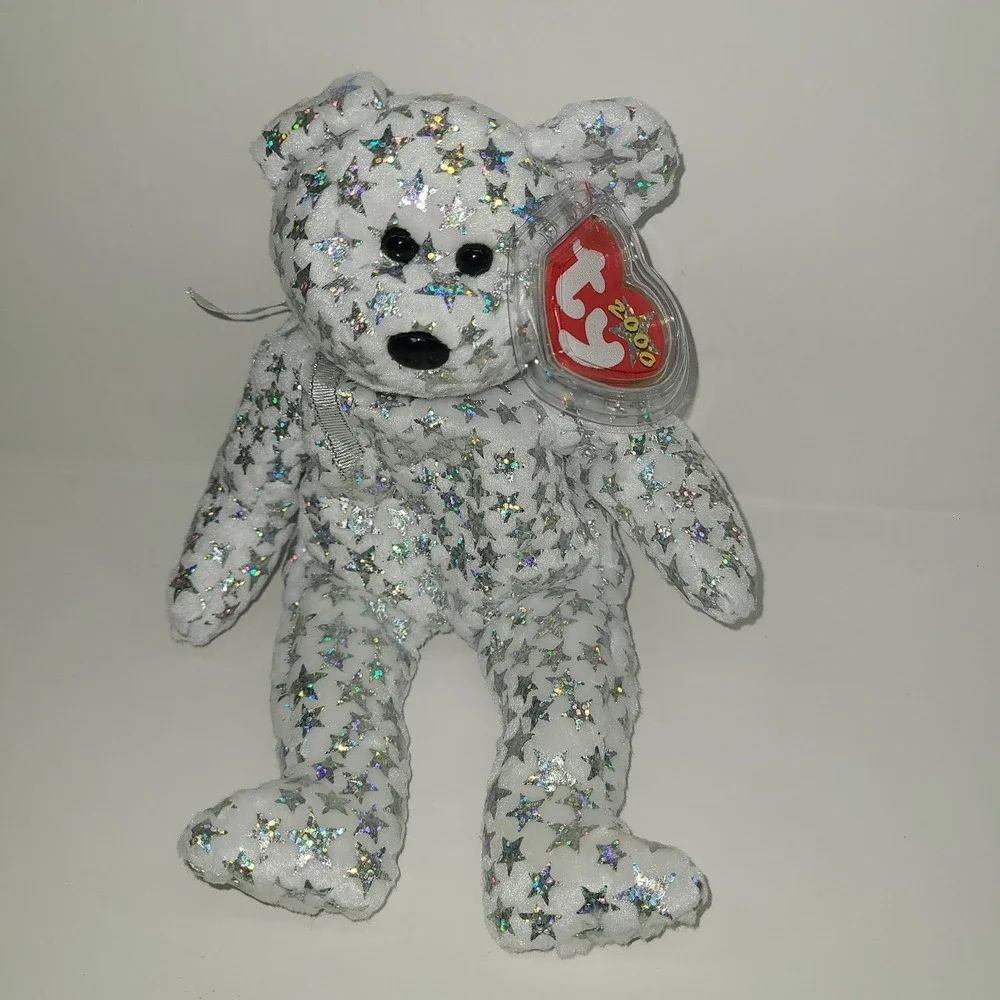 TY Beanie Baby Lot of 3- 2000 Collection Halo, The Beginning, Holiday Teddy Tags